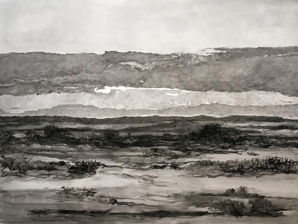 contemporary art, landscapes, skyscapes, contemporary painting, black and white paintings, sunsets