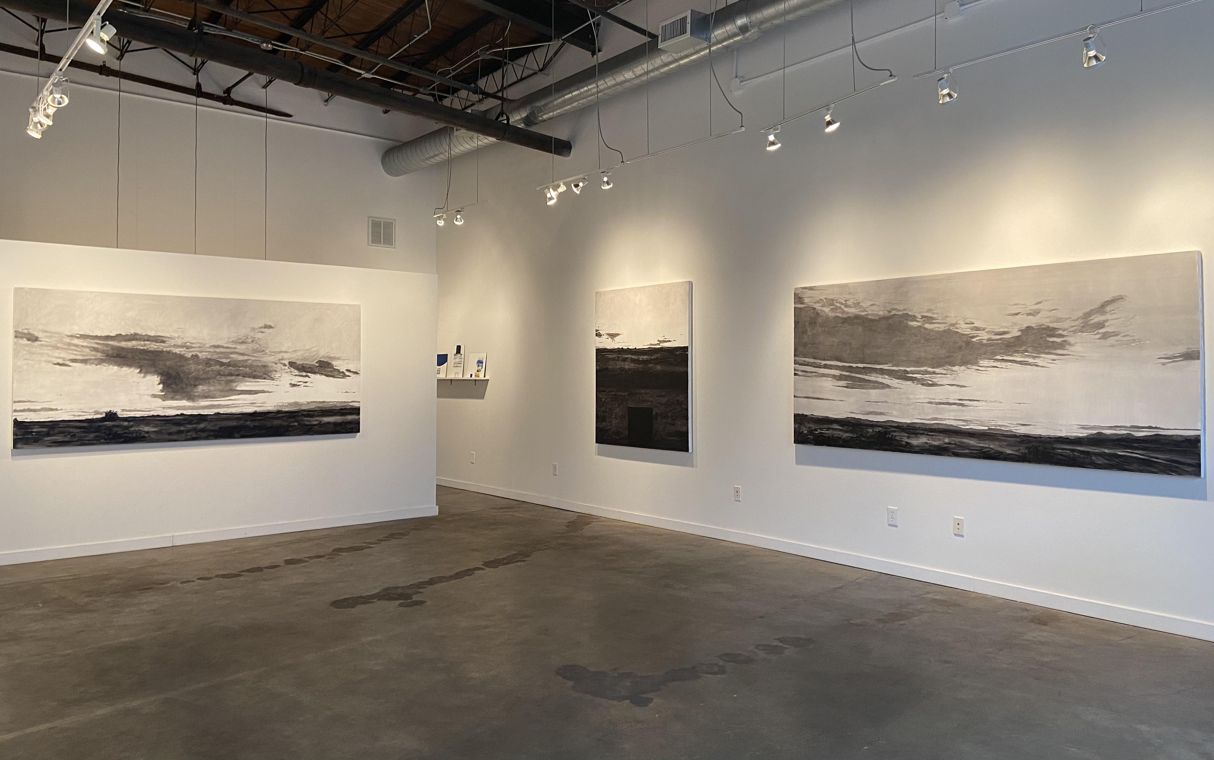 sunsets, landscapes, skyscapes, Taos NM, monochromatic paintings, black and white paintings 